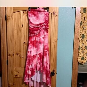 Elegant Pink Floral Dress